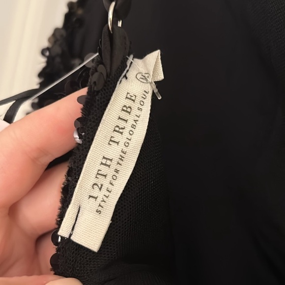 12th Tribe Black Sequin Dress - Picture 3 of 5